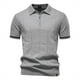 thumbnail image 2 of pstuiky Camisas de manga corta para hombre, Suéter informal de manga corta con cuello vuelto, cómodo y liso para hombre camisas casuales para hombre m, 2 of 4