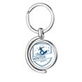 thumbnail image 1 of Winter Sport Snow Mountain Illustration Rotating Keychain Metal Keyring Holder, 1 of 2