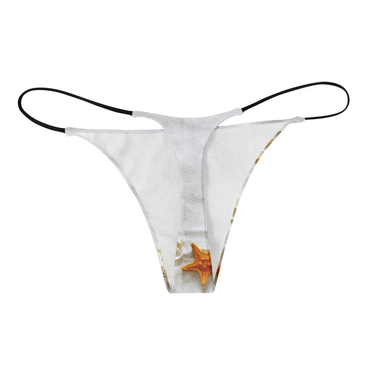 Sksloeg G-String Thongs High Cut Seamless Bikini Panties Panties No Show  Thong Seamless Underwear Low Rise Comfortable Microfiber Workout,White S