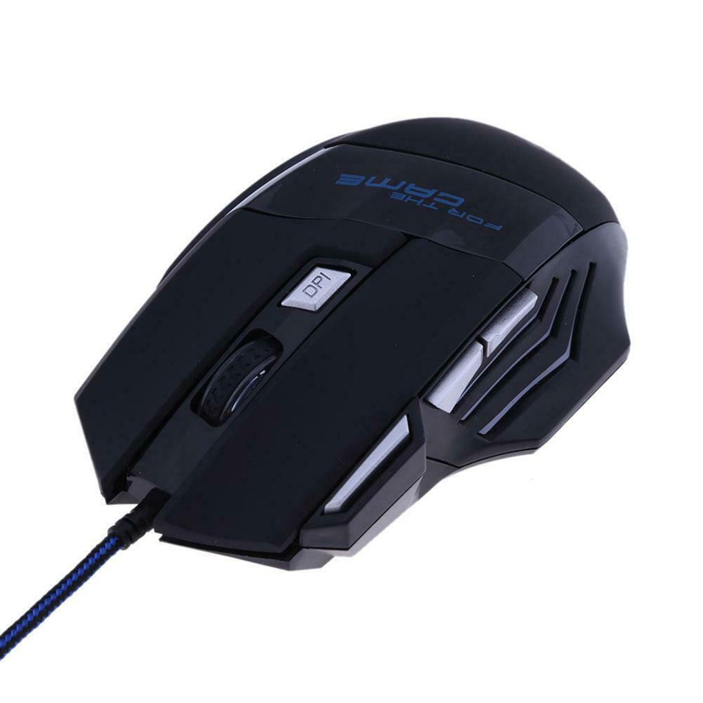 Value-5-Star 2000DPI Wired Optical Ergonomic 6 Buttons Scroll Wheel Gaming Laptop Mouse Mice
