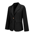 thumbnail image 4 of Blazer Femme Décontracté Ouvert devant Manches Longues Col à Revers Bouton Veste de Travail - Hontri, 4 of 4
