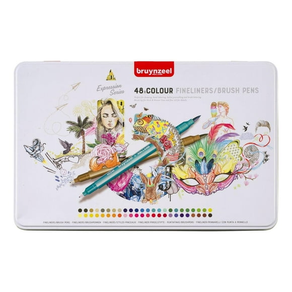 Rotuladores Doble Punta 48Pz Bruynzeel Multicolor
