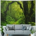 thumbnail image 4 of Chilfamy  Misty Forest Tapestry Magical Nature Green Tree Wall Tapestry Rainforest Landscape Tapestry Wall Hanging Bohemian Psychedelic Tapestry for Bedroom Living Room Dorm 50x40inch, 4 of 6