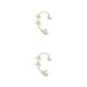 thumbnail image 3 of Aretes de plata Minnieouse para mujer estilo estrella sin orificios dorado plateado, 3 of 6