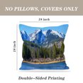 thumbnail image 4 of LALILO Throw Pillow Covers Beautiful Colorado Mountains Mountain Cushion Cover 18" x 18", 2 Pack, 4 of 6