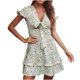 thumbnail image 1 of Vestido estampado floral con escote en V profundo y lazo informal de moda sexy de verano para mujer Pompotops  ghjkhdj15779, 1 of 1