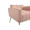thumbnail image 6 of Cterwk Modern Accent Chair with Ottoman, Comfy Armchair for Living Room, Bedroom, Office, Pink, 6 of 8