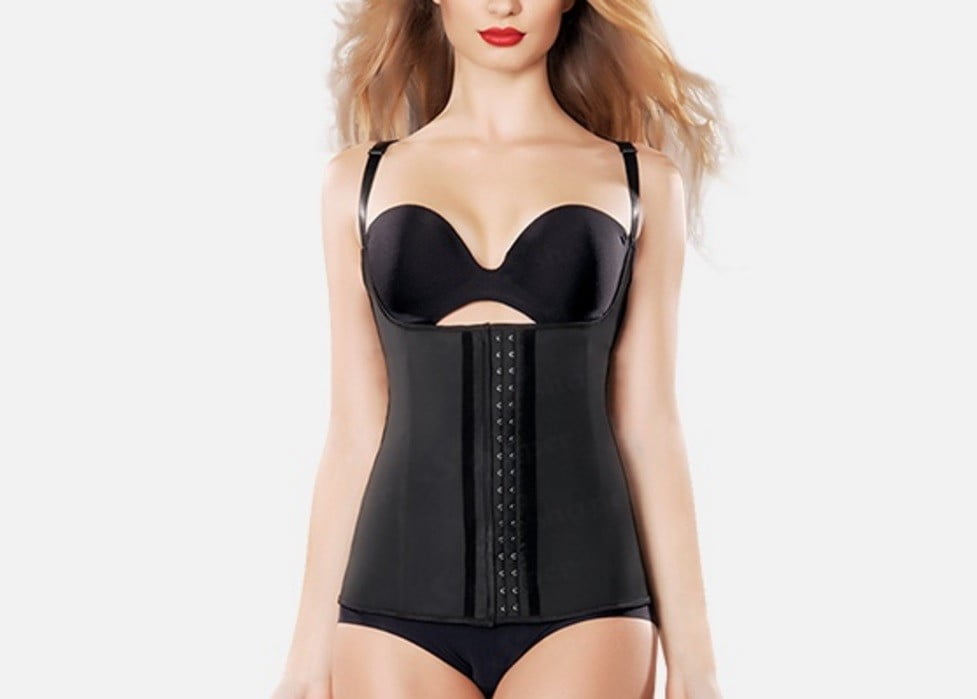 Latex Shoulder Strap Waist Trainer Vest Women Hooks Body Shaper Waist Cincher Underwear,Black,XXXL,One Size Latex Shoulder Strap Waist Trainer Vest Women Hooks Body Shaper Waist Cincher Underwear,Black,XXXL,One Size