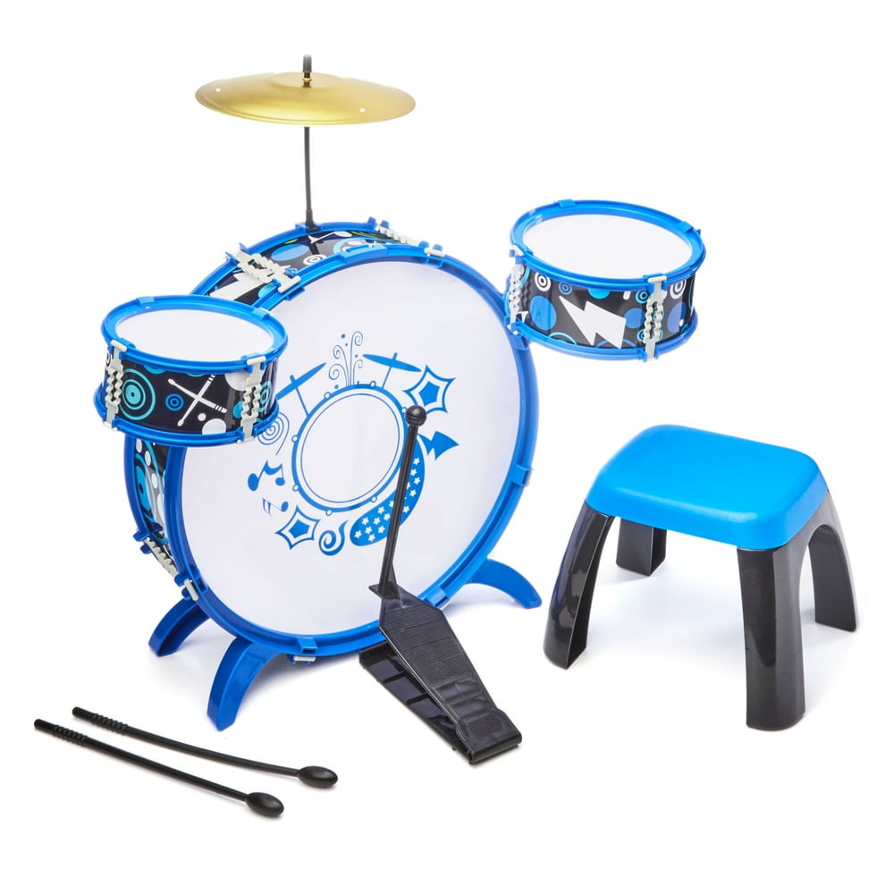 Kid Connection Metal Drum Set, 9 Pieces