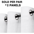 thumbnail image 2 of Cortinas de lino Paneles de cortina de mezcla de lino natural para sala de estar/cortinas transparentes de lino que reducen la luz 84 pulgadas de largo Juego de 2 paneles Paneles de ventana con ojales de níquel, blanco natural 52 pulgadas de ancho x 108 pulgadas de largo, 2 of 5