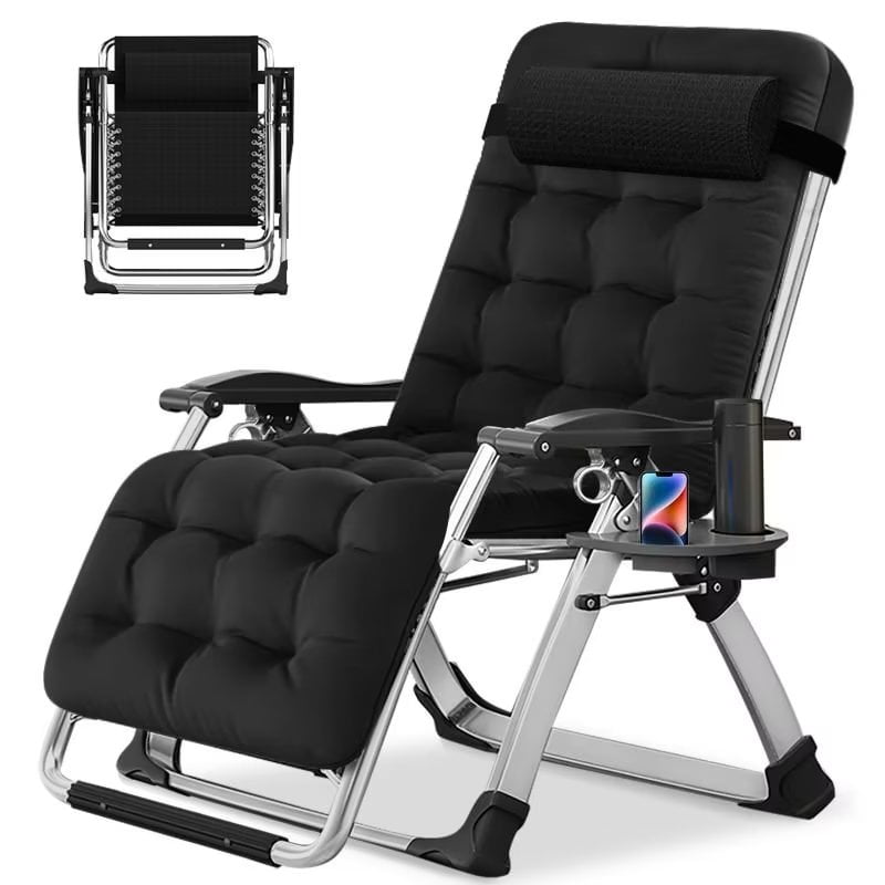 Silver chair+black pad