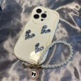 thumbnail image 3 of Funda De Teléfono De Cadena De Corazón 3D Para IPhone 11 12 14 13 Pro MAX Mini 6 S 7 8 Plus 14Pro X XR XS SE 2020 2022 14Plus Silicona Suave Protector De Correa Bling Pulsera A Prueba De Golpes, 3 of 3