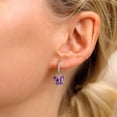 thumbnail image 3 of Pendientes de aro para las mujeres de la moda de joyería de cobre con cristales de colores Elegante Dainty Everyday Wear Accesorios de moda Idea, 3 of 3