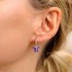 thumbnail image 3 of Pendientes de aro para las mujeres de la moda de joyería de cobre con cristales de colores Elegante Dainty Everyday Wear Accesorios de moda Idea, 3 of 3
