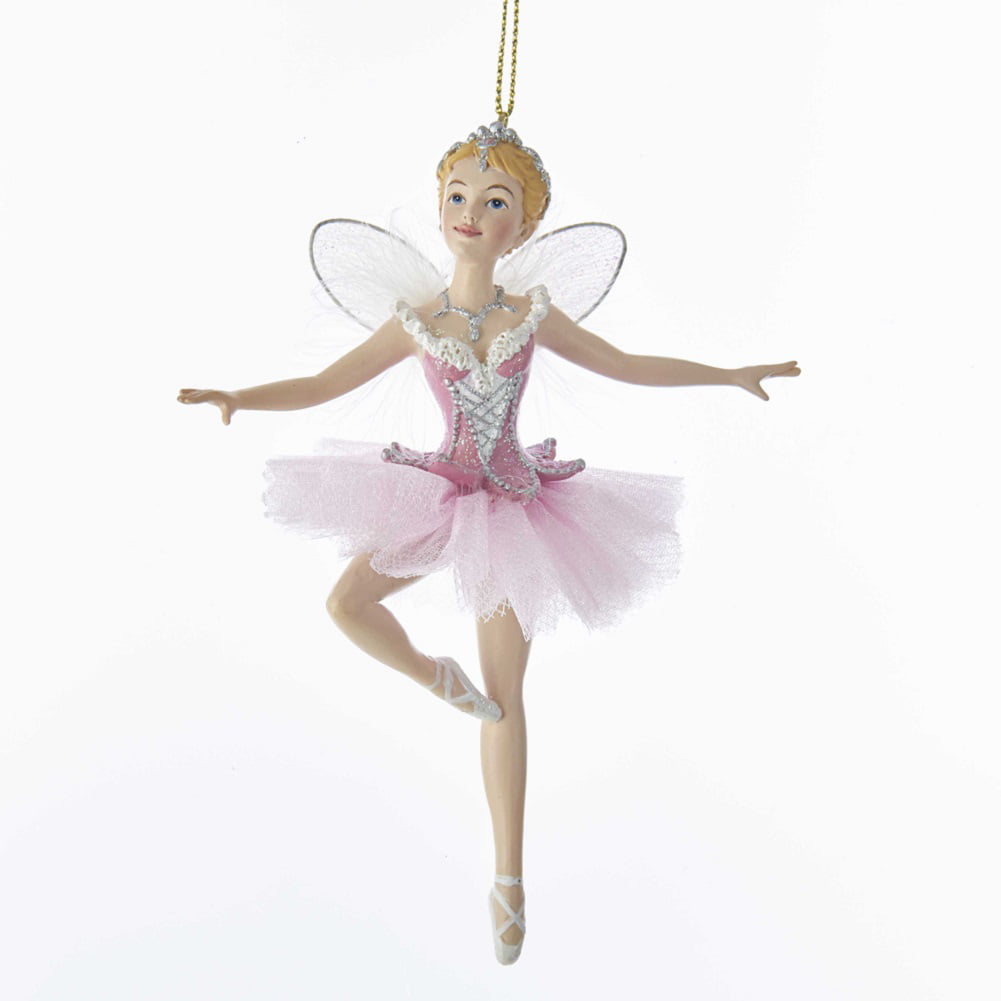 Gold Fairy Ballerina with Butterfly Christmas Ornament Tree Decoration 