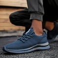 thumbnail image 2 of Mens Lightweight & Fashionable Knit Sneakers - Breathable, Lace Up, Assorted Colors - Perfect for Casual Outdoor Running, Walking, Everyday Style, 2 of 5