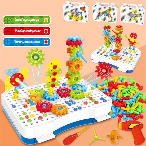 Education Puzzle Toy Set for Kids Drill Nut Tool Disassembly Educational Activity for Brain Teasers and Problem Solving