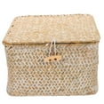thumbnail image 1 of Cestas de almacenamiento decorativas de bambú tejidas, pequeñas cajas de almacenamiento con tapa, caja de almacenamiento cuadrada para el hogar, 1 of 8