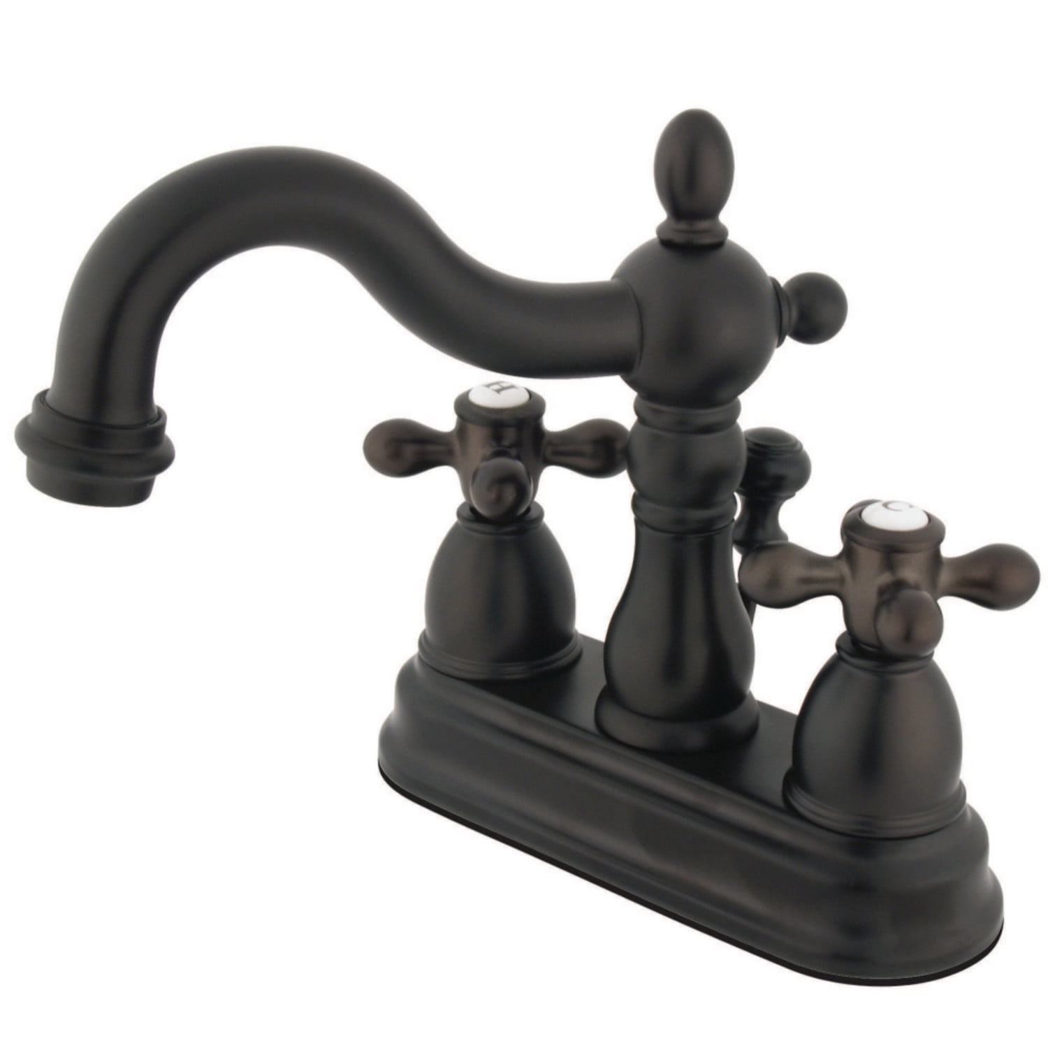 Kingston Brass KB1605AX Heritage 4 in. Centerset Bathroom Faucet, Oil Rubbed Bronze