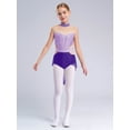 thumbnail image 6 of iiniim Girls' Gymnastic Tutu Skirt Modern Figure Skating Dance Dress Ballet Dancwear Purple 12, 6 of 7