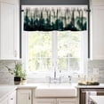 thumbnail image 6 of Foggy Forest Valance Curtain, Misty Green Forest Natural Landscape Pine Larch Trees Mist Mountain Windows Curtain Valance for Kitchen Dining Room Home Decor, One Panel 54x18in, 6 of 6