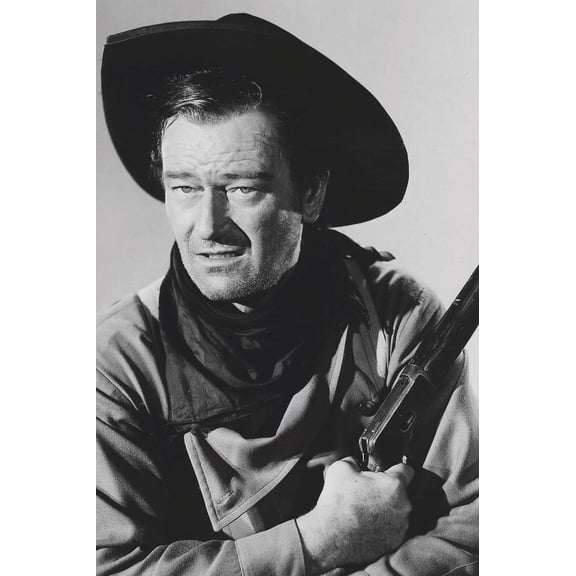 John Wayne in The Searchers holding rifle 1956 western classic 24x36 Poster