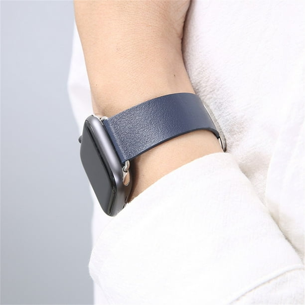 Modern Buckle Genuine Leather Strap for Apple Watch Band 44mm 40m