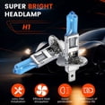 thumbnail image 4 of H1 Halogen Headlight Bulb Fog lights 12V 100W White 4200K, 64150 12258 Light bulbs Headlamp Replacement Super Bright, 4 of 8