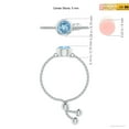 thumbnail image 4 of ANGARA Natural Bezel-Set Round Aquamarine Solitaire Bolo Ring in 14K White Gold for Women (Size-5mm) | March Birthstone, Birthday, Anniversary, Jewelry Gift for Women | Natural Aquamarine Ring, 4 of 9