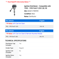 thumbnail image 2 of Ignition Distributor - Compatible with 1990 - 1995 Ford F-250 5.8L V8 1991 1992 1993 1994, 2 of 2