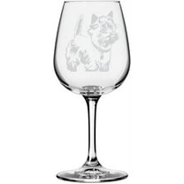 Cairn Terrier Dog Themed Etched All Purpose 12.75oz Libbey Wine Glass