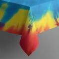 thumbnail image 3 of Colorful Rainbow Tie Dye Spiral Pattern Rectangle Tablecloth 60"x84",Waterproof Polyester Rectangle Table Cloth, Wipeable Spillproof Polyester Tablecloth for Dining, Camping, Indoor and Outdoor, 3 of 5