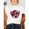 thumbnail image 1 of Camiseta con estampado gráfico de Cupido Flash para San Valentín, manga corta, cuello redondo, informal, para verano y primavera, ropa de mujer, camiseta deportiva de ocio., 1 of 6