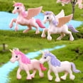 thumbnail image 1 of Figuras de Caballos de Unicornio en Miniatura YONGSHENG, Decoraciones de jardín de hadas, 4 piezas, 1 of 5
