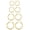 Golden, variant on 4 Pairs Titanium Hoop Earrings for Sensitive Ears Hypoallergenic Pure Titanium Earrings for Women Men G23 Lightweight Small Huggie Hoop Earrings Set 12MM 15MM 20MM 25MM
