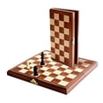 thumbnail image 2 of WE Games Magnetic Folding Walnut Wood Veneer Chess Set - 11 in., 2 of 9