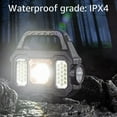 thumbnail image 4 of Portable Solar Searchlight LED Spotlight Solar/USB Rechargeable Powerful Flashlight Dual Light Source Searchlight Waterproof 6 Gears Torch Light for Camping Emergency Outdoor, 4 of 7