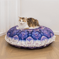 thumbnail image 3 of Whifea 31'' Large Round Floor Pillow Meditation Cushion, Boho Meditation, Memory Foam Filling, for Yoga or Relaxation, Purple, 3 of 8