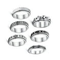 thumbnail image 1 of De Anillos De Acero Inoxidable Para Hombres Y Mujeres, Anillos Anchos Vintage, Anillo De Amistad De Compromiso, Anillos Con Anillos De Cadena, Anillos Giratorios 6 Uds Speravity AP007349-02, 1 of 6
