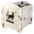 thumbnail image 2 of Montana Woodworks MWMAGLZELK Montana Collection Magazine Rack with Laser Engraved Elk Design, 2 of 5