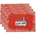 thumbnail image 1 of 4 manteles individuales navideños, manteles navideños para mesa de comedor, decoraciones de mesa navideña, manteles individuales antideslizantes y lavables para cenas familiares, suministros para fiestas, rojo, 12" x 18" Rojo Verde RV011031-00025SDJ, 1 of 5