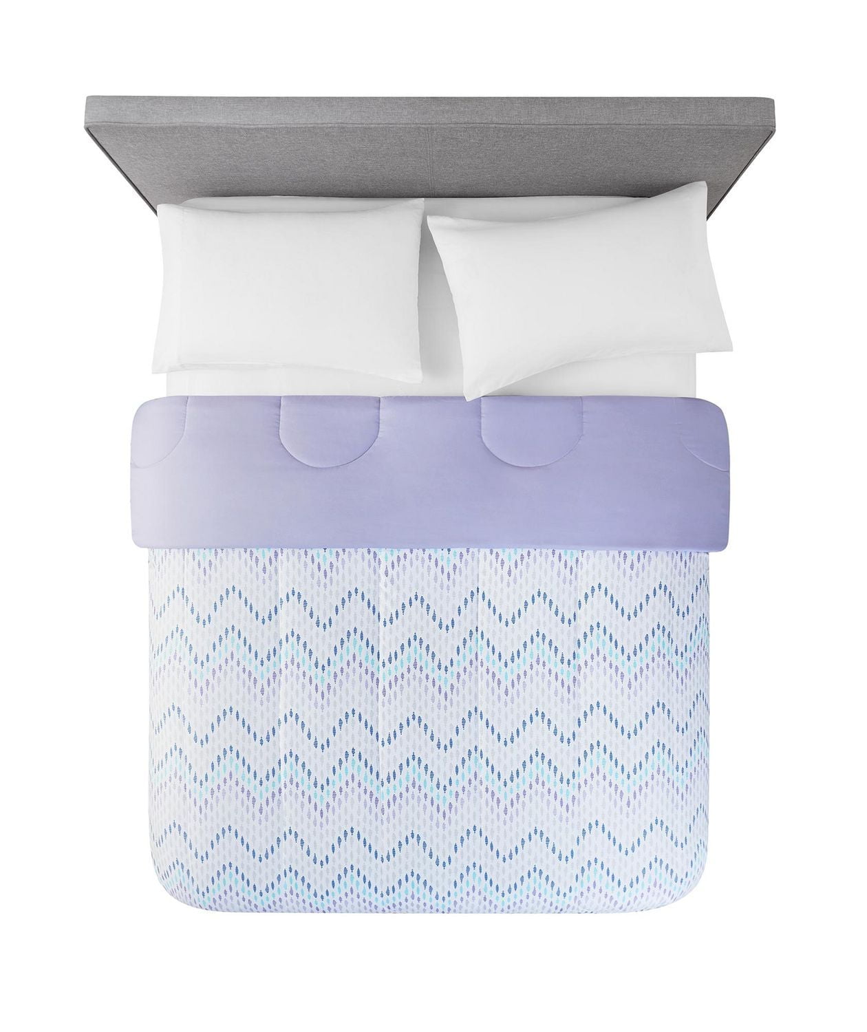 Mainstays Triss Lilac Chevron Comforter Twin, 1 piece