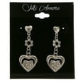 thumbnail image 2 of Silver-Tone Heart Shaped Dangle Earrings 10E4210A, 2 of 2
