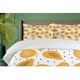thumbnail image 4 of Ambesonne Summer Orange Duvet Cover Sets, Papaya and Art, 2-Queen, Pale Orange Black, 4 of 7