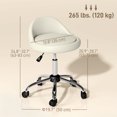thumbnail image 3 of HOMCOM Tabouret de Salon Réglable Pivotant Massage Spa Tabouret de Beauté Blanc, 3 of 10