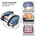 thumbnail image 3 of Pixel Dog Double Layered Insulated Lunch Bag with Two Compartments, Large Capacity, Hand Carry, for Refrigerated Meals - 7.1x11.4x16.1 Inches, 3 of 6