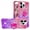 Pink Mauve, variant on CCSmall for Apple iPhone 16 Pro Max Cute Case with Kickstand for Girls Women, Liquid Glitter Sparkle Bling Phone Case Gradient Floating Quicksand Cover for iPhone 16 Pro Max JB Purple Navy