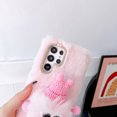 thumbnail image 6 of Allytech Faux Furry Case Cover for Samsung Galaxy S23 Ultra, Girly Fuzzy Faux Fur Protective Anti-Scratch Cute Cover Case for Girls Women - Pink, 6 of 7