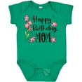 thumbnail image 3 of Inktastic Happy Birthday, Mom Pink Flowers Boys or Girls Baby Bodysuit, 3 of 5