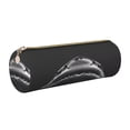 thumbnail image 1 of Disketp Black And White Shark Estuche Organizador de Lápices de Cuero, Estuche de Oficina con Cremallera para Bolígrafo y Lápiz, 1 of 6